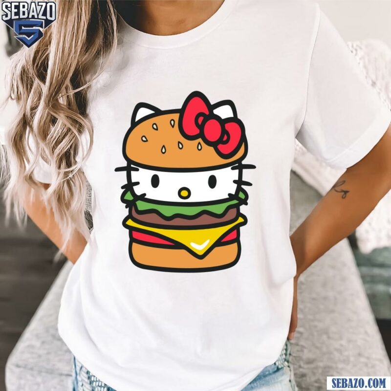 Kawaii Hello Kitty Burger Shirt t-shirt