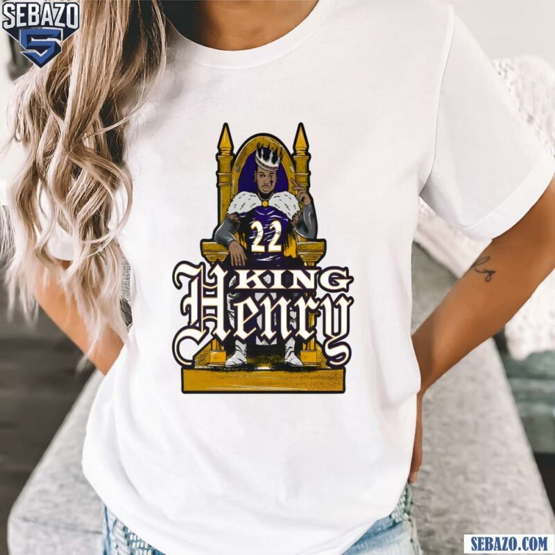 King Henry Baltimore Ravens Derrick Henry 22 King H Throne Shirt t-shirt