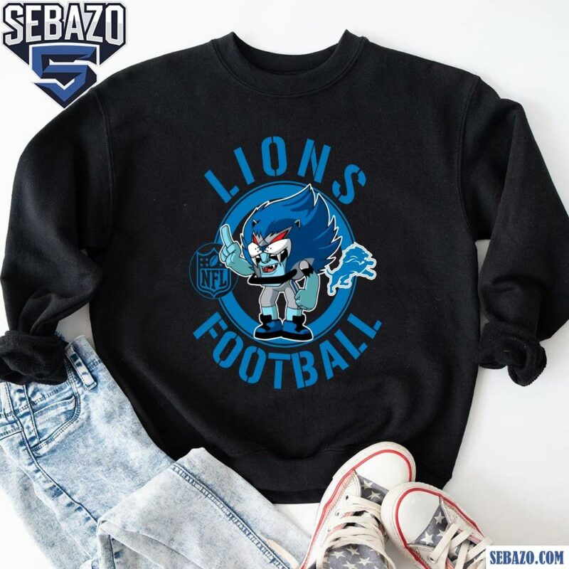 Lions Football Nfl Rush Zone Cartoon Character Shirt sweatshirt