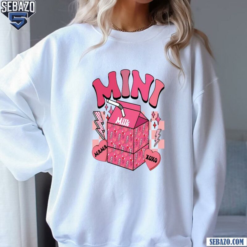 Mini Milk Valentine Candy Heart Checkered Shirt sweatshirt