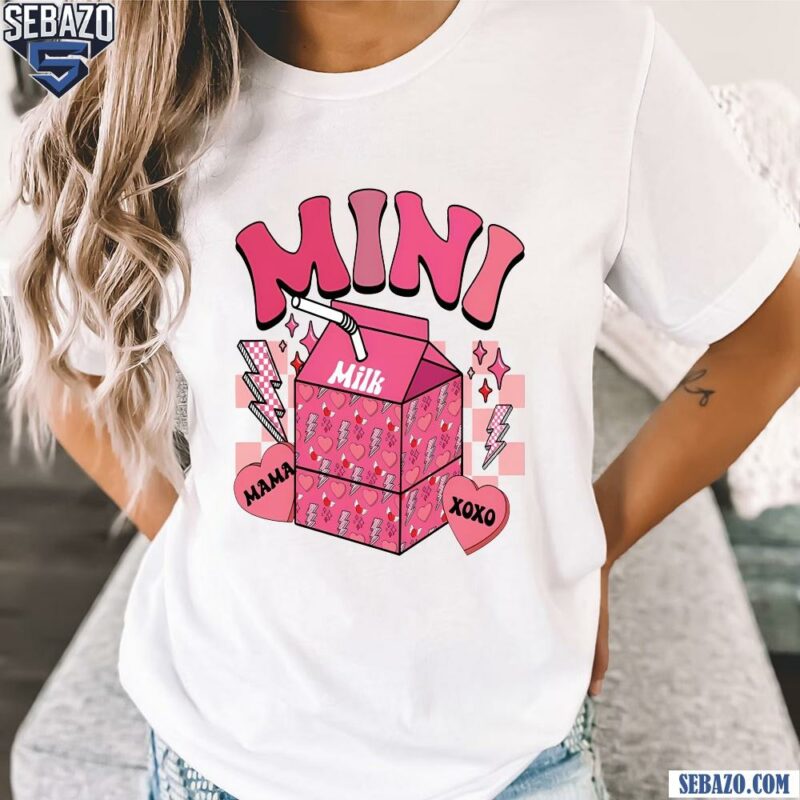 Mini Milk Valentine Candy Heart Checkered Shirt t-shirt