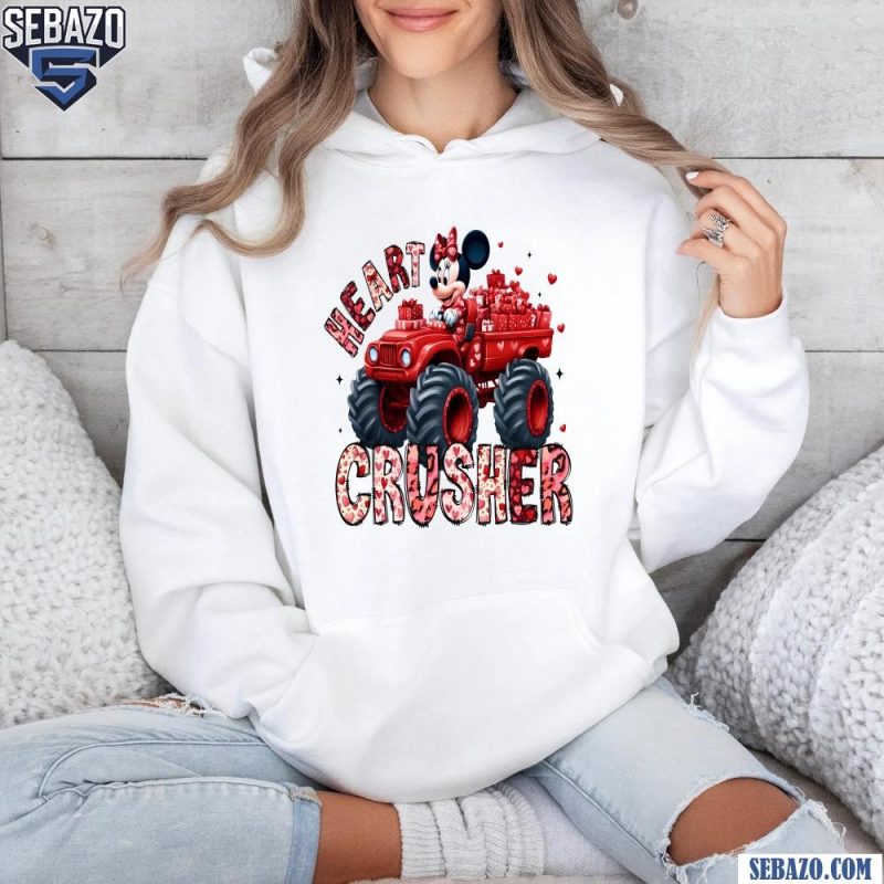 Minnie Mouse Valentine Heart Crusher Tractor Shirt hoodie