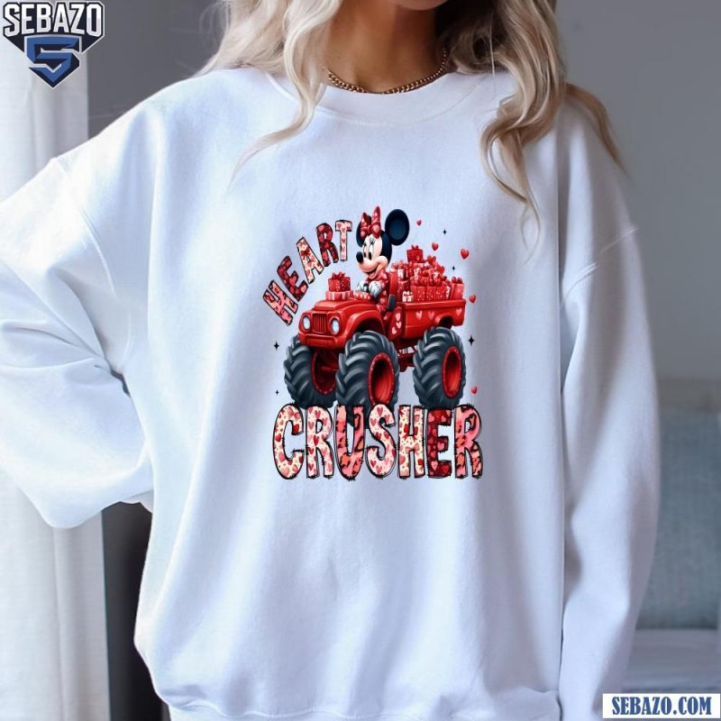 Minnie Mouse Valentine Heart Crusher Tractor Shirt sweatshirt