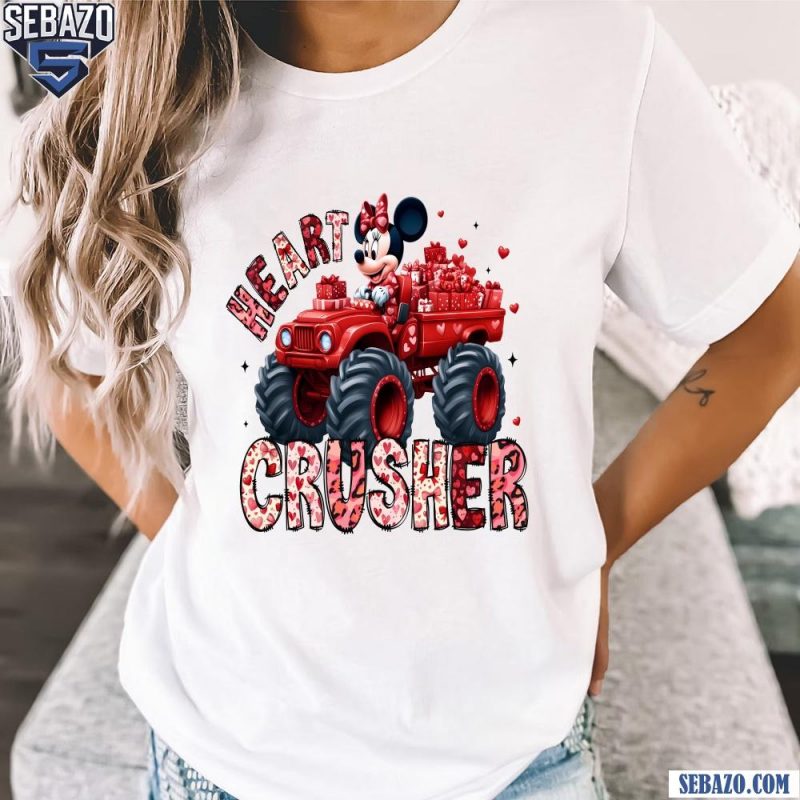 Minnie Mouse Valentine Heart Crusher Tractor Shirt t-shirt