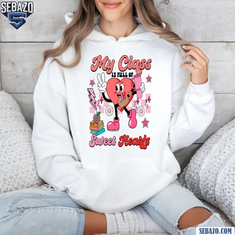 My Class Is Full Of Sweet Hearts Valentine Teacher Checkered Shirt hoodie