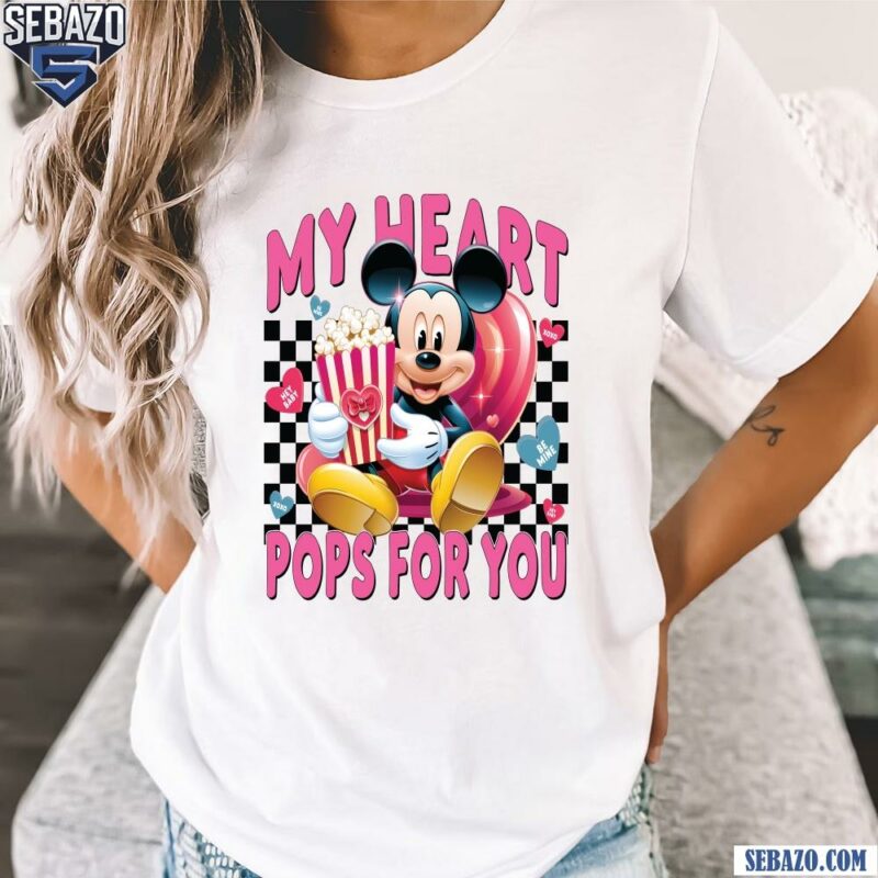 My Heart Pops For You Mickey Mouse Valentinepng t-shirt