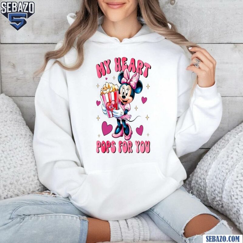 My Heart Pops For You Valentine Disney Minnie Mouse Shirt hoodie