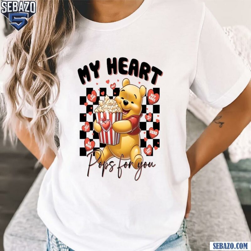 My Heart Pops For You Winnie The Pooh Valentine Shirt t-shirt