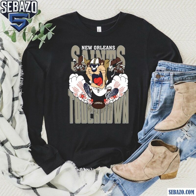 New Orleans Saints Tuchdown Nfl Tasmanian Devil Shirt long sleeved