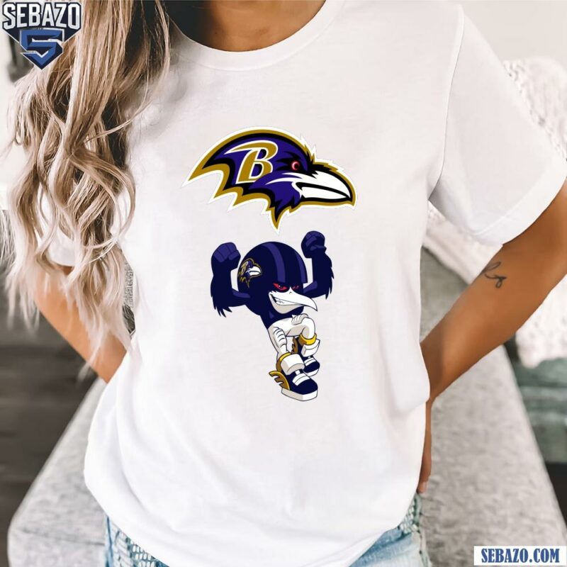 Nfl Rush Zone Baltimore Ravens Cartoon Character Shirt t-shirt