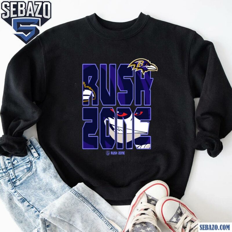 Nfl Rush Zone Cartoon Baltimore Ravens Football Logo Shirt sweatshirt