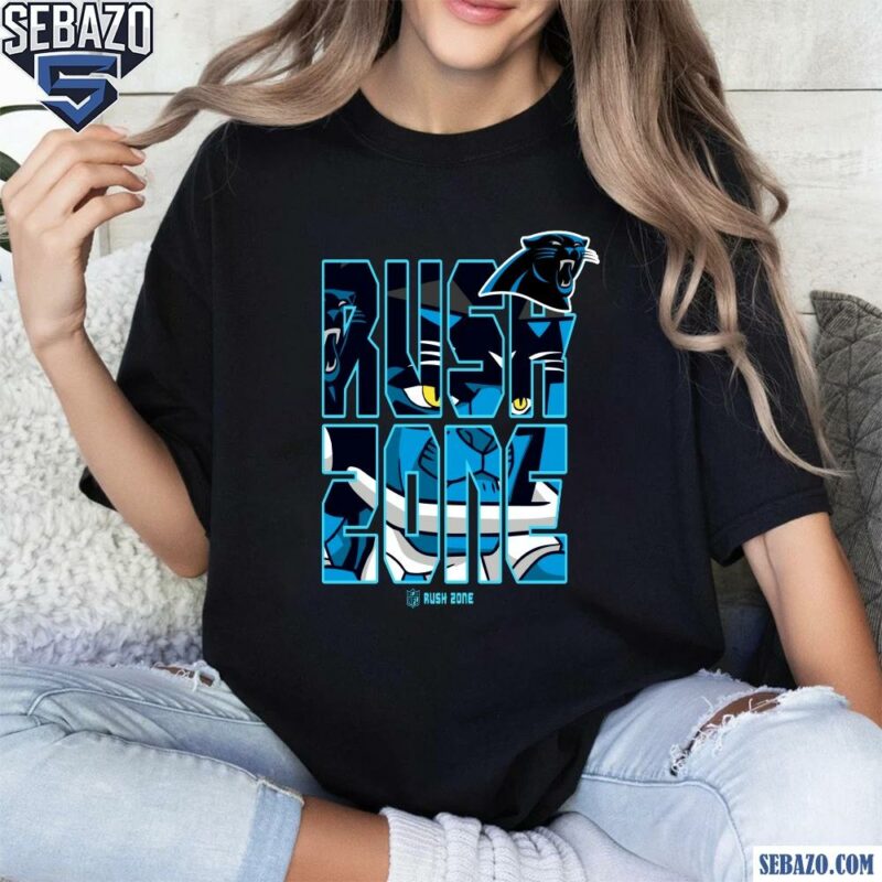 Nfl Rush Zone Cartoon Carolina Panthers Football Logo Shirt t-shirt