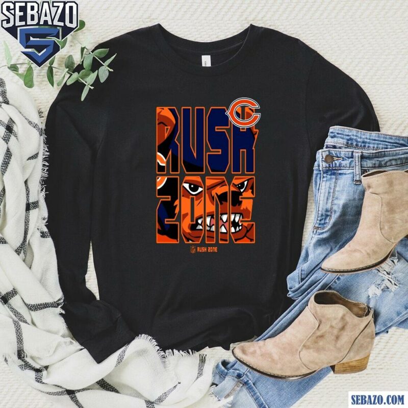 Nfl Rush Zone Cartoon Chicago Bears Football Logo Shirt long sleeved