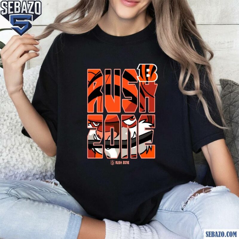 Nfl Rush Zone Cartoon Cincinnati Bengals Football Logo Shirt t-shirt