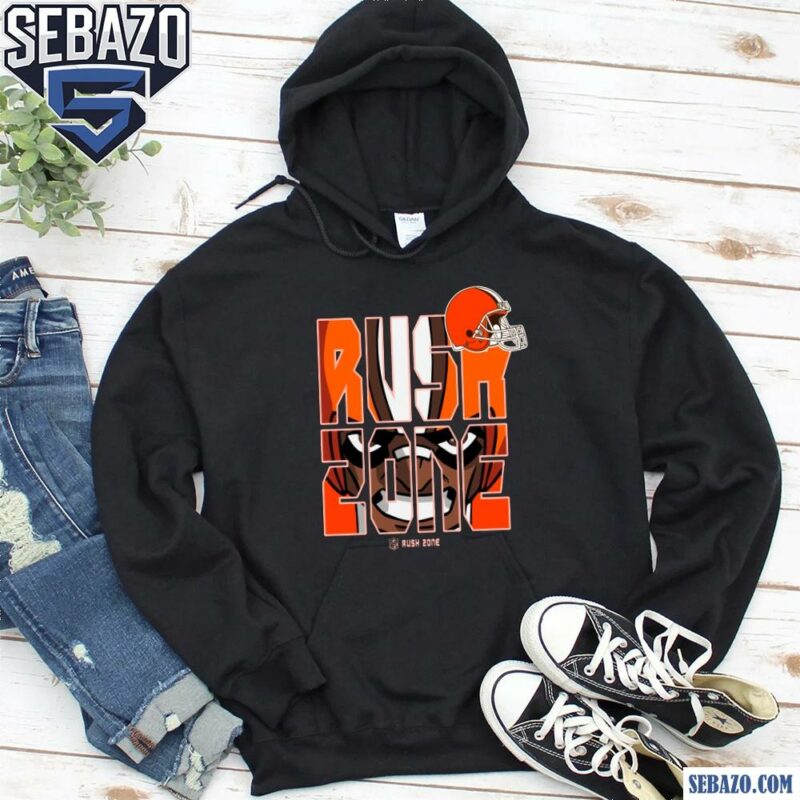 Nfl Rush Zone Cartoon Cleveland Browns Football Logo Shirt hoodie