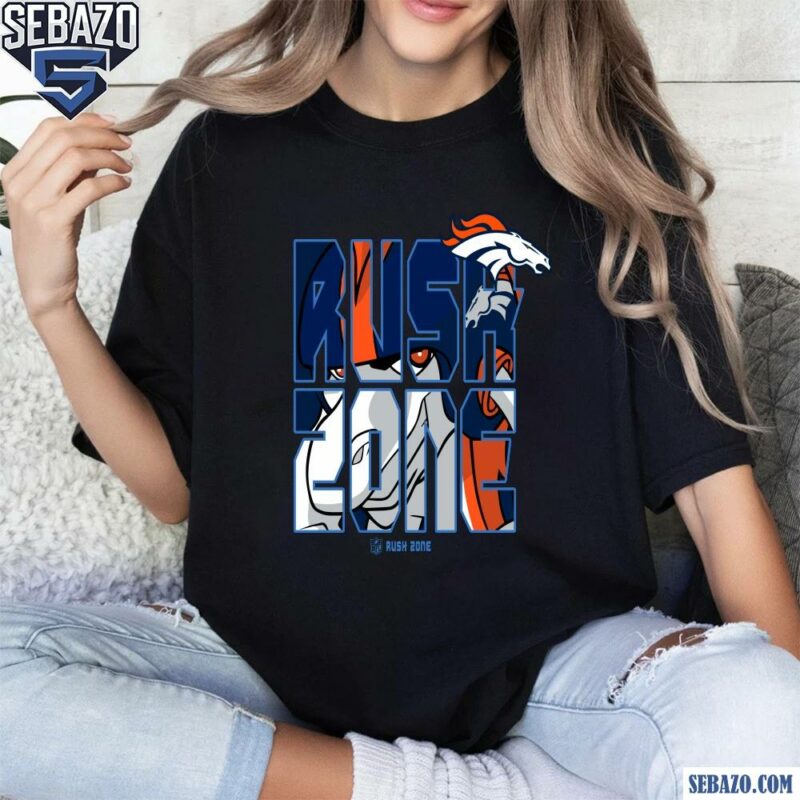 Nfl Rush Zone Cartoon Denver Broncos Football Logo Shirt t-shirt