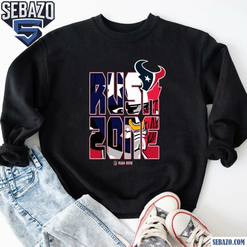 Nfl Rush Zone Cartoon Houston Texans Football Logo Shirt sweatshirt