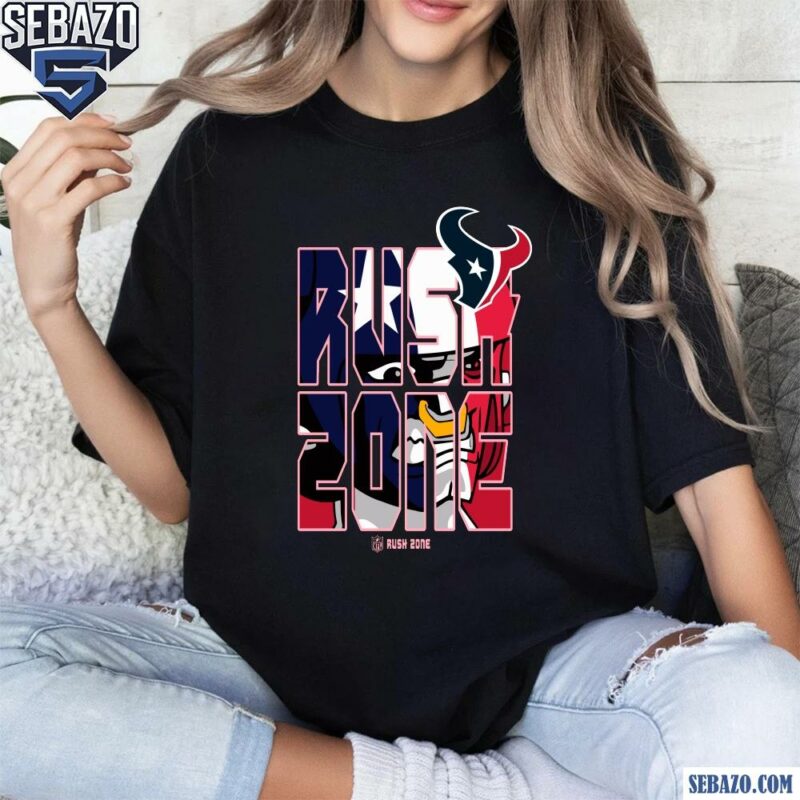 Nfl Rush Zone Cartoon Houston Texans Football Logo Shirt t-shirt