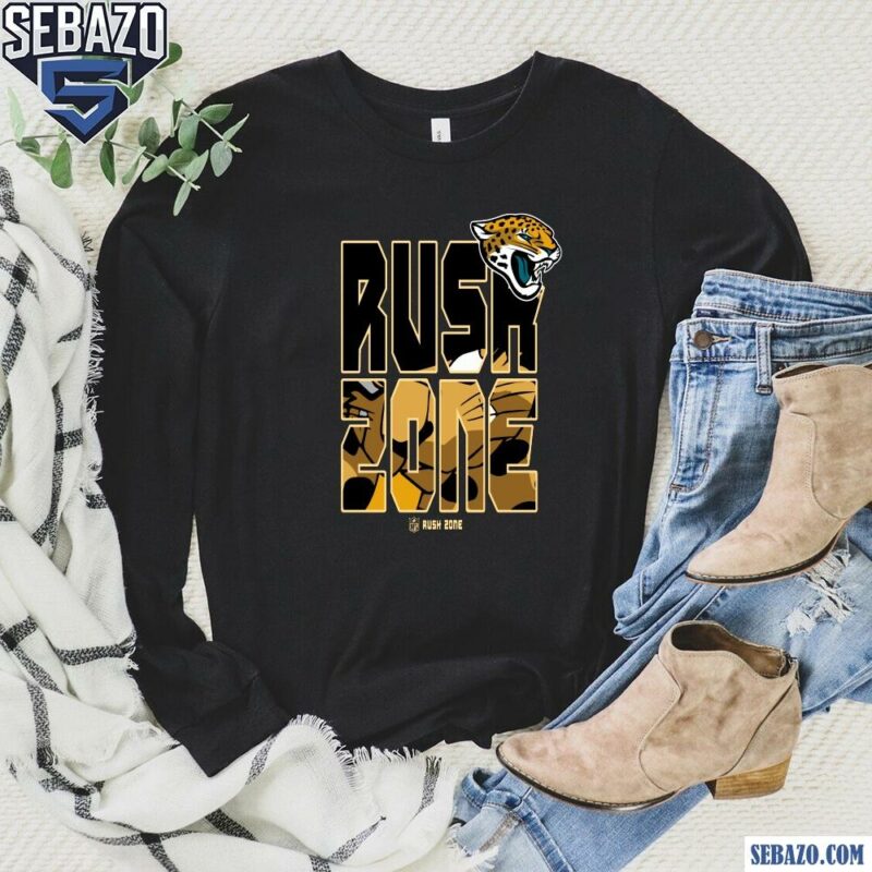 Nfl Rush Zone Cartoon Jacksonville Jaguars Football Logo Shirt long sleeved