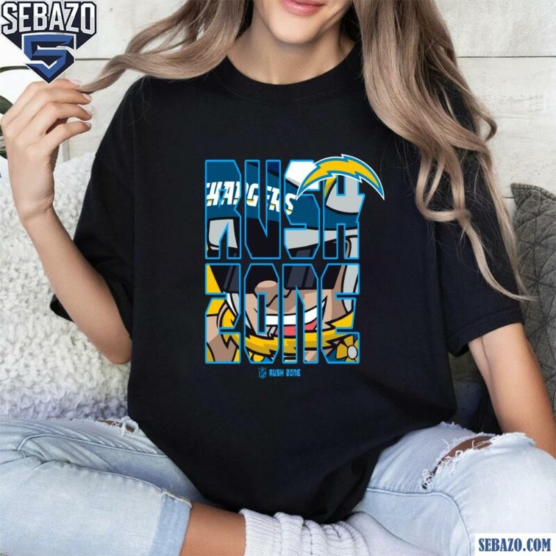 Nfl Rush Zone Cartoon Los Angeles Chargers Football Logo Shirt t-shirt