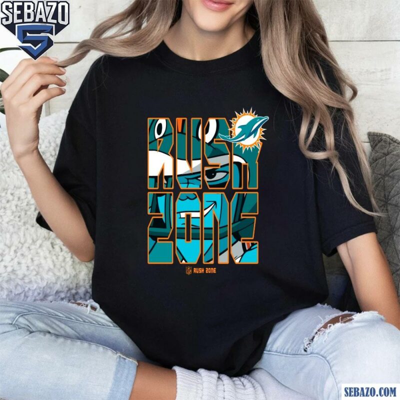 Nfl Rush Zone Cartoon Miami Dolphins Football Logo Shirt t-shirt