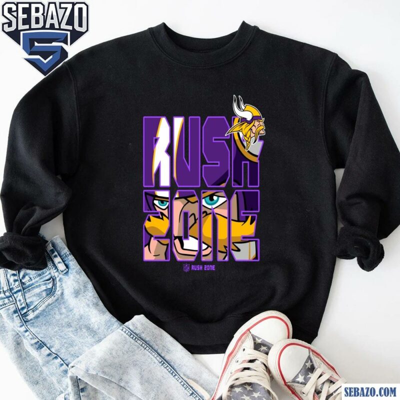 Nfl Rush Zone Cartoon Minnesota Vikings Football Logo Shirt sweatshirt