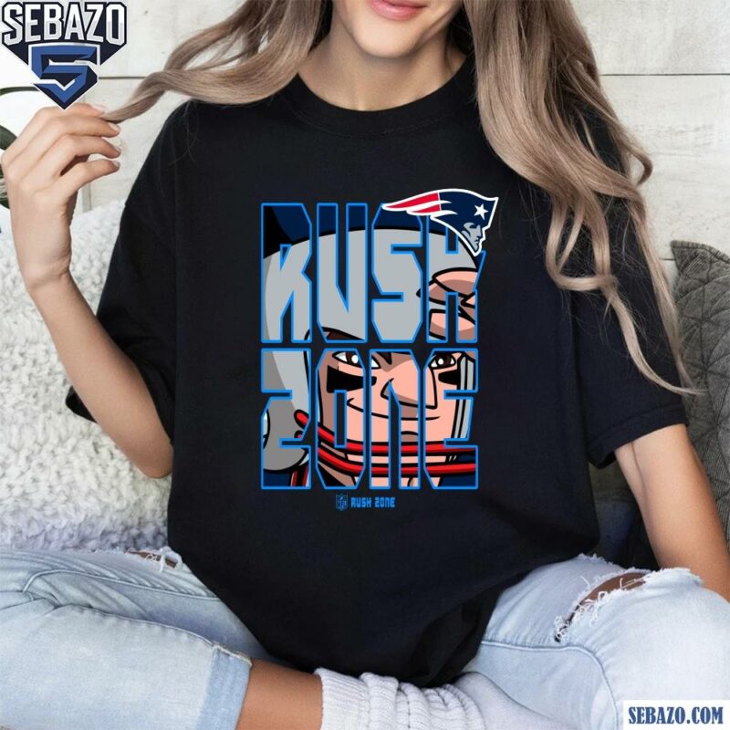 Nfl Rush Zone Cartoon New England Patriots Football Logo Shirt t-shirt