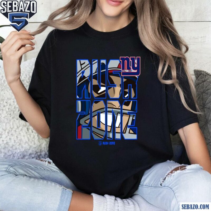 Nfl Rush Zone Cartoon New York Giants Football Logo Shirt t-shirt