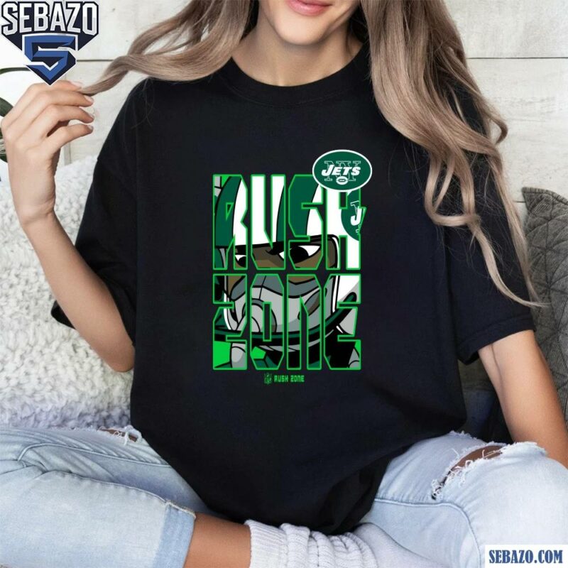 Nfl Rush Zone Cartoon New York Jets Football Logo Shirt t-shirt