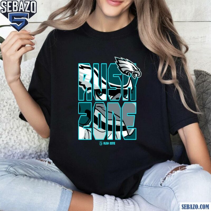 Nfl Rush Zone Cartoon Philadelphia Eagles Football Logo Shirt t-shirt