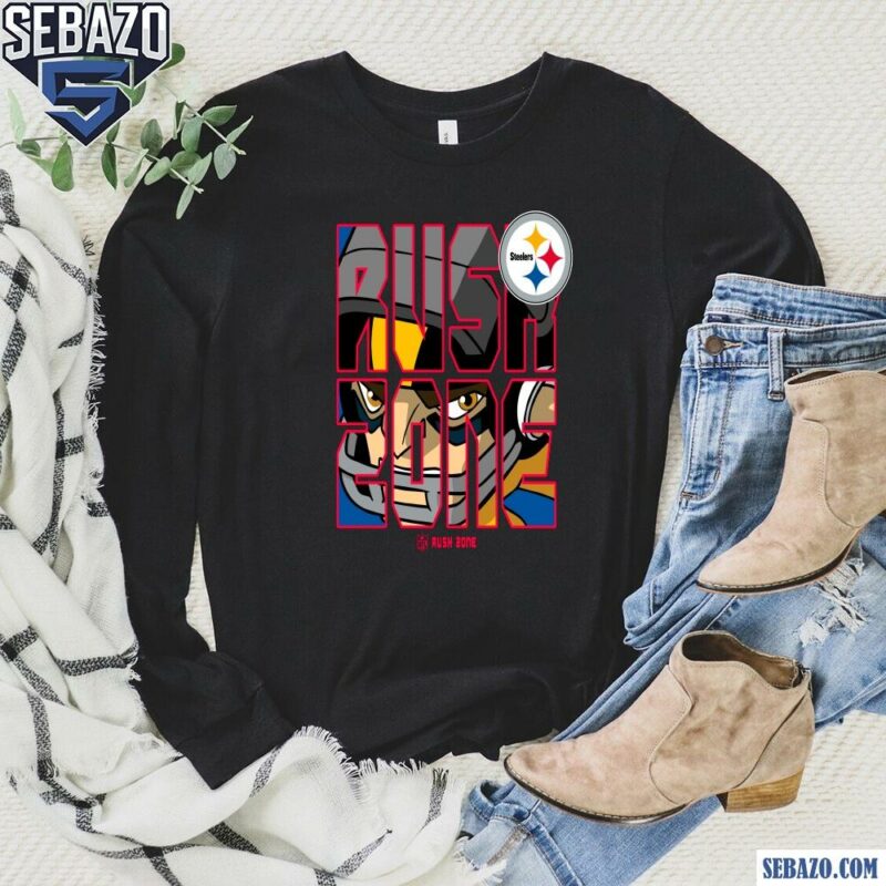 Nfl Rush Zone Cartoon Pittsburgh Steelers Football Logo Shirt long sleeved