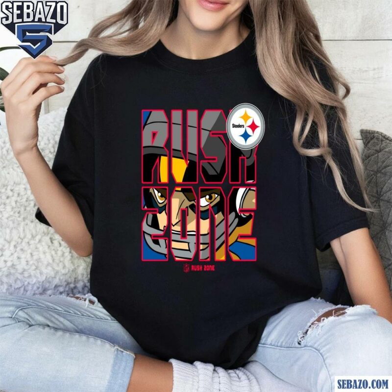 Nfl Rush Zone Cartoon Pittsburgh Steelers Football Logo Shirt t-shirt