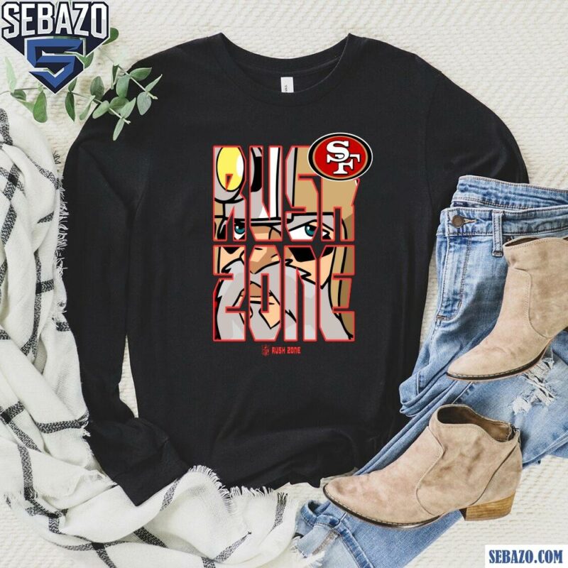 Nfl Rush Zone Cartoon San Francisco 49Ers Football Logo Shirt long sleeved