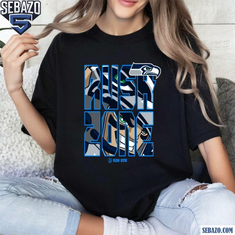 Nfl Rush Zone Cartoon Seattle Seahawks Football Logo Shirt t-shirt