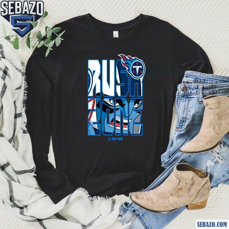 Nfl Rush Zone Cartoon Tennessee Titans Football Logo Shirt long sleeved