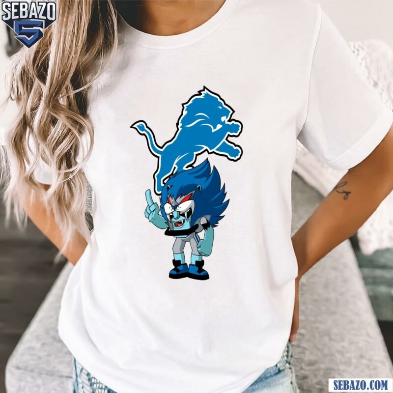 Nfl Rush Zone Detroit Lions Cartoon Character Shirt t-shirt