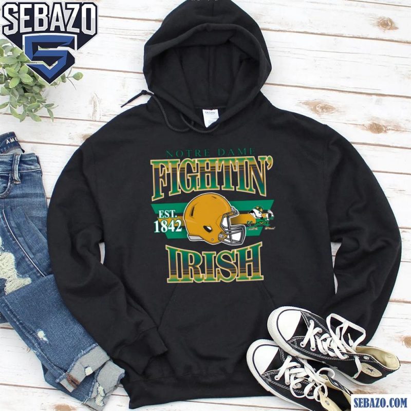 Notre Dame Fighting Irish Football Est 1842 Vintage Logo Helmet Shirt hoodie