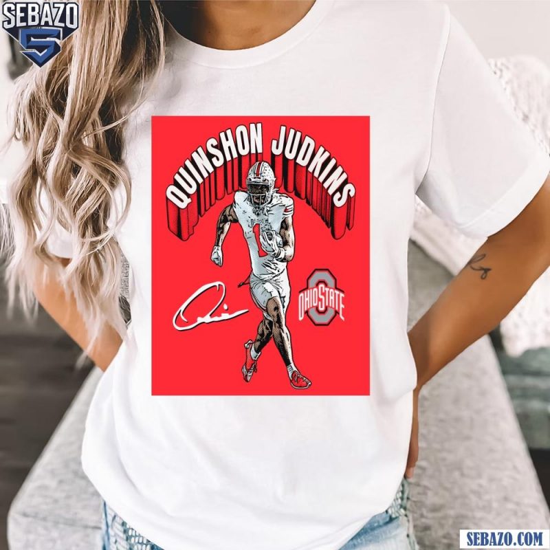 Quinshon Judkins Ohio State Buckeyes National Champion Signature Shirt t-shirt