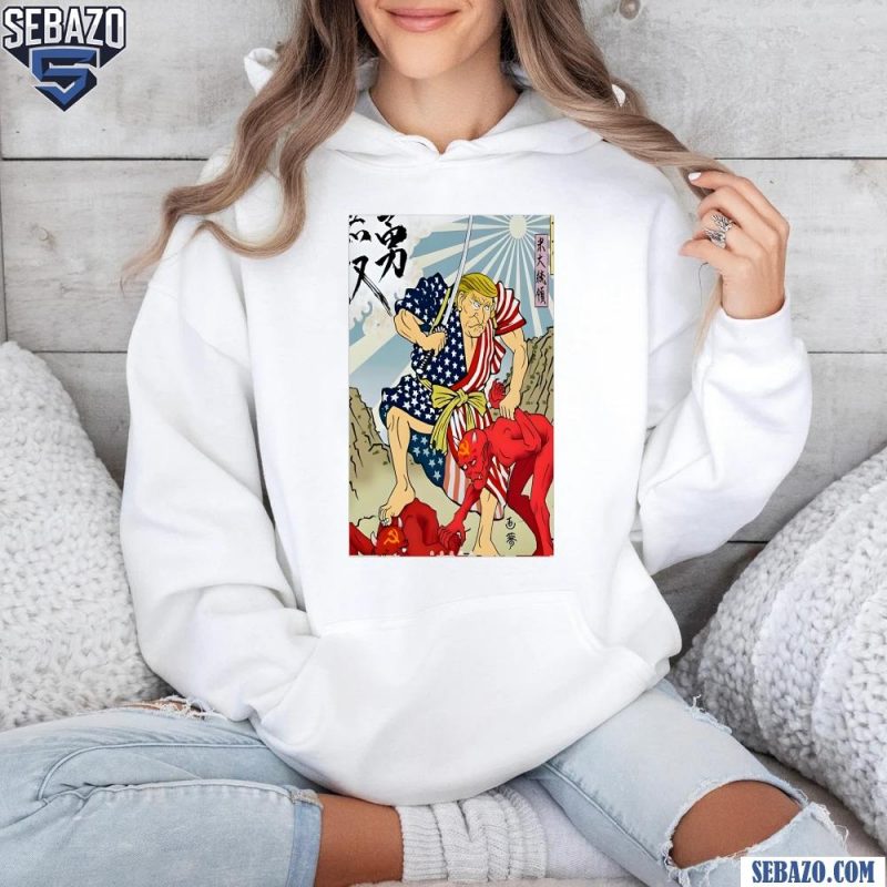 Samurai Donald Trump Communist Devil Japanese Painting Shirt hoodie