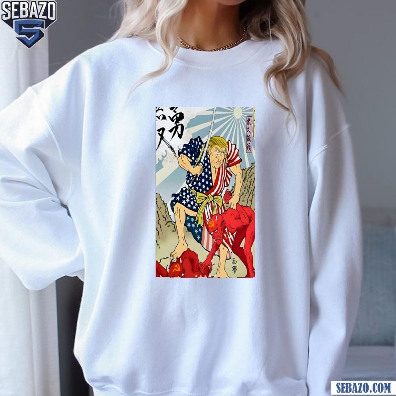 Samurai Donald Trump Communist Devil Japanese Painting Shirt sweatshirt