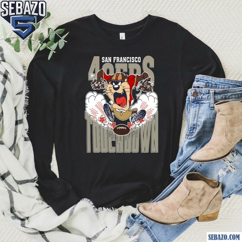 San Francisco 49Ers Tuchdown Nfl Tasmanian Devil Shirt long sleeved