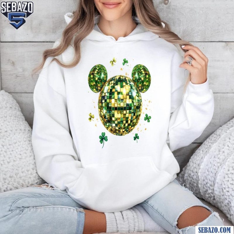 St Patricks Day Mickey Mouse Disco Ball Shirt hoodie