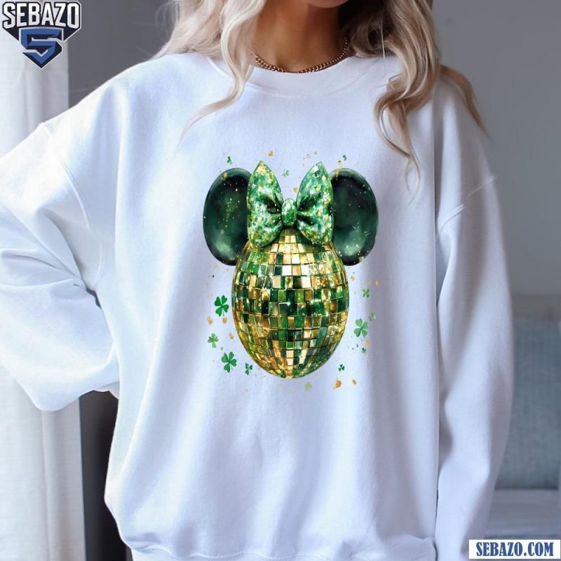 St Patricks Day Minnie Mouse Disco Ball Lucky Vibes Shirt sweatshirt