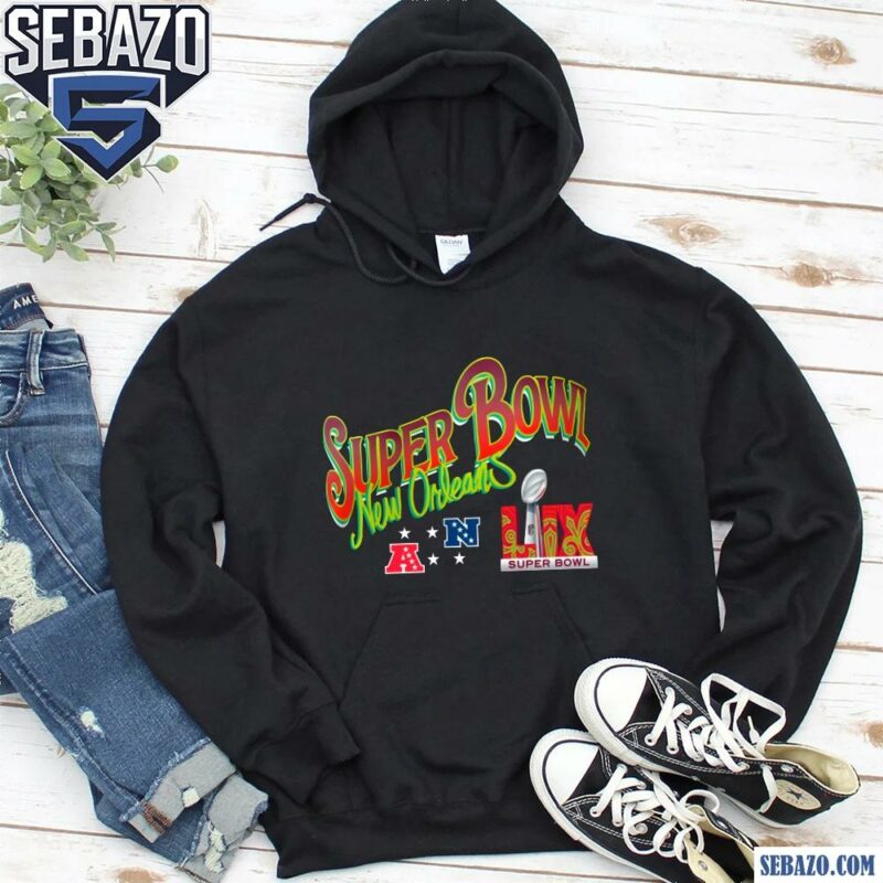 Super Bowl New Orleans Trophy Logo Nfc Vs Afc Football Shirt hoodie