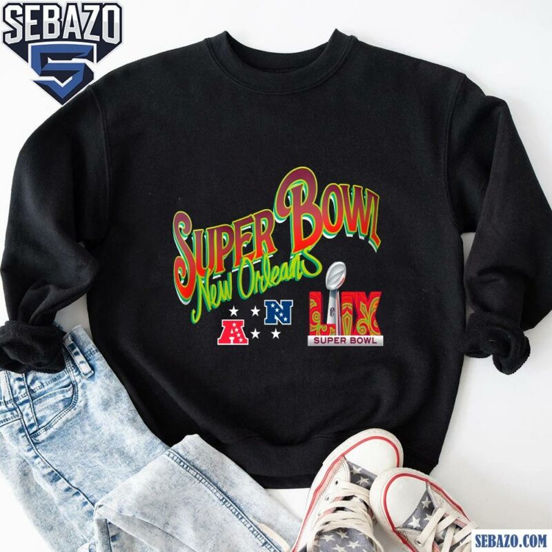 Super Bowl New Orleans Trophy Logo Nfc Vs Afc Football Shirt sweatshirt