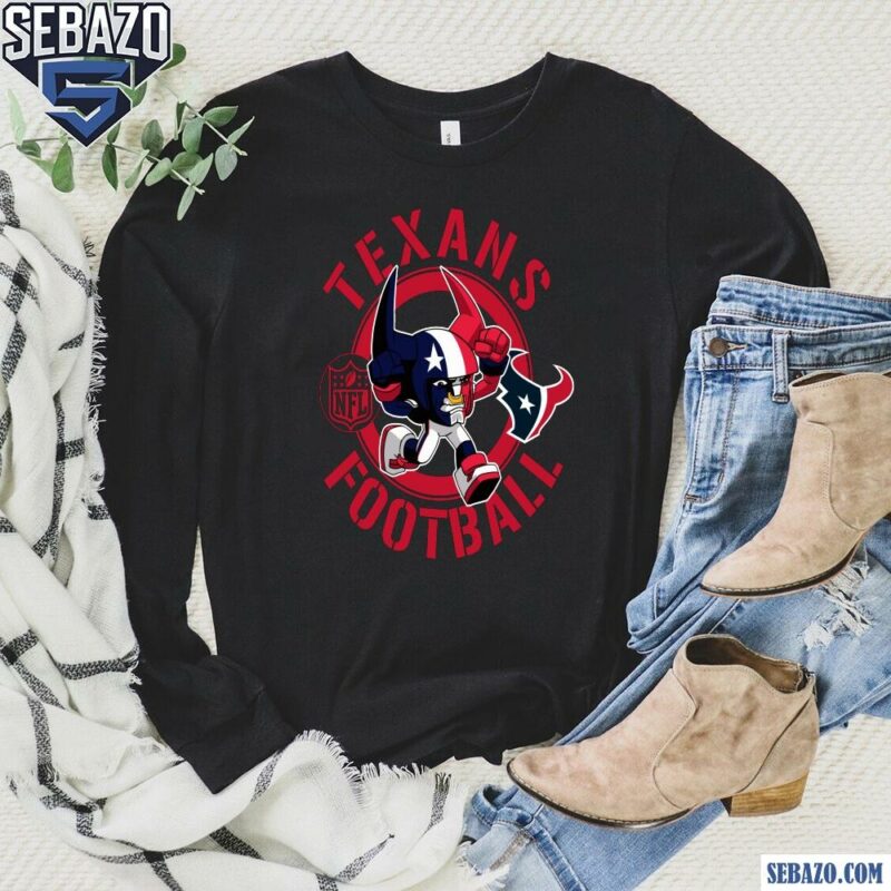 Texans Football Nfl Rush Zone Cartoon Character Shirt long sleeved