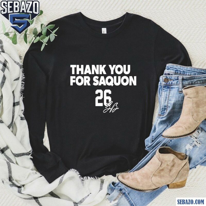 Thank You For Saquon Barkley 26 Shirt long sleeved