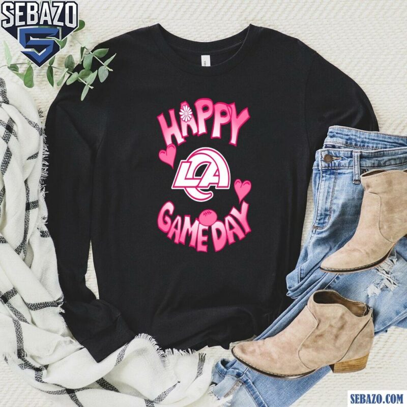 Valentines Day Los Angeles Rams Happy Gameday Shirt long sleeved