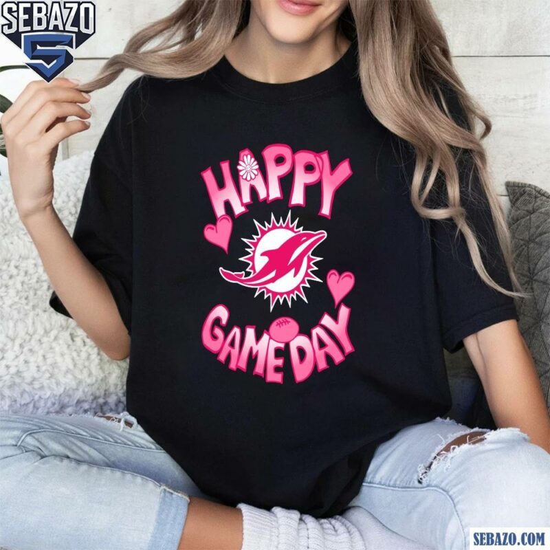 Valentines Day Miami Dolphins Happy Gameday Shirt t-shirt