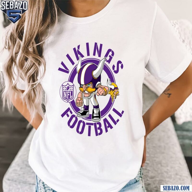 Vikings Football Nfl Rush Zone Cartoon Character Shirt t-shirt